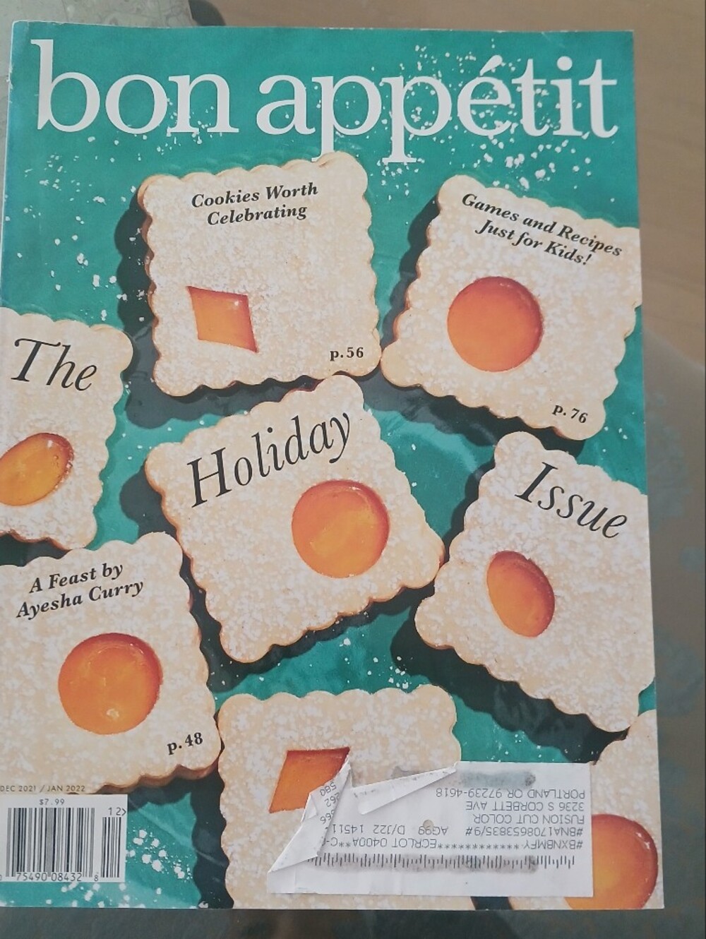 Bon Appetit Magazine Dec 2021 / Jan 2022 Holiday Issue Condé Nast Recipes